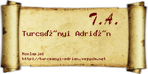 Turcsányi Adrián névjegykártya